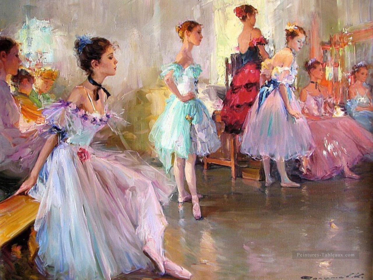 Belle femme KR 074 Petites danseuses de ballet Peintures à l'huile